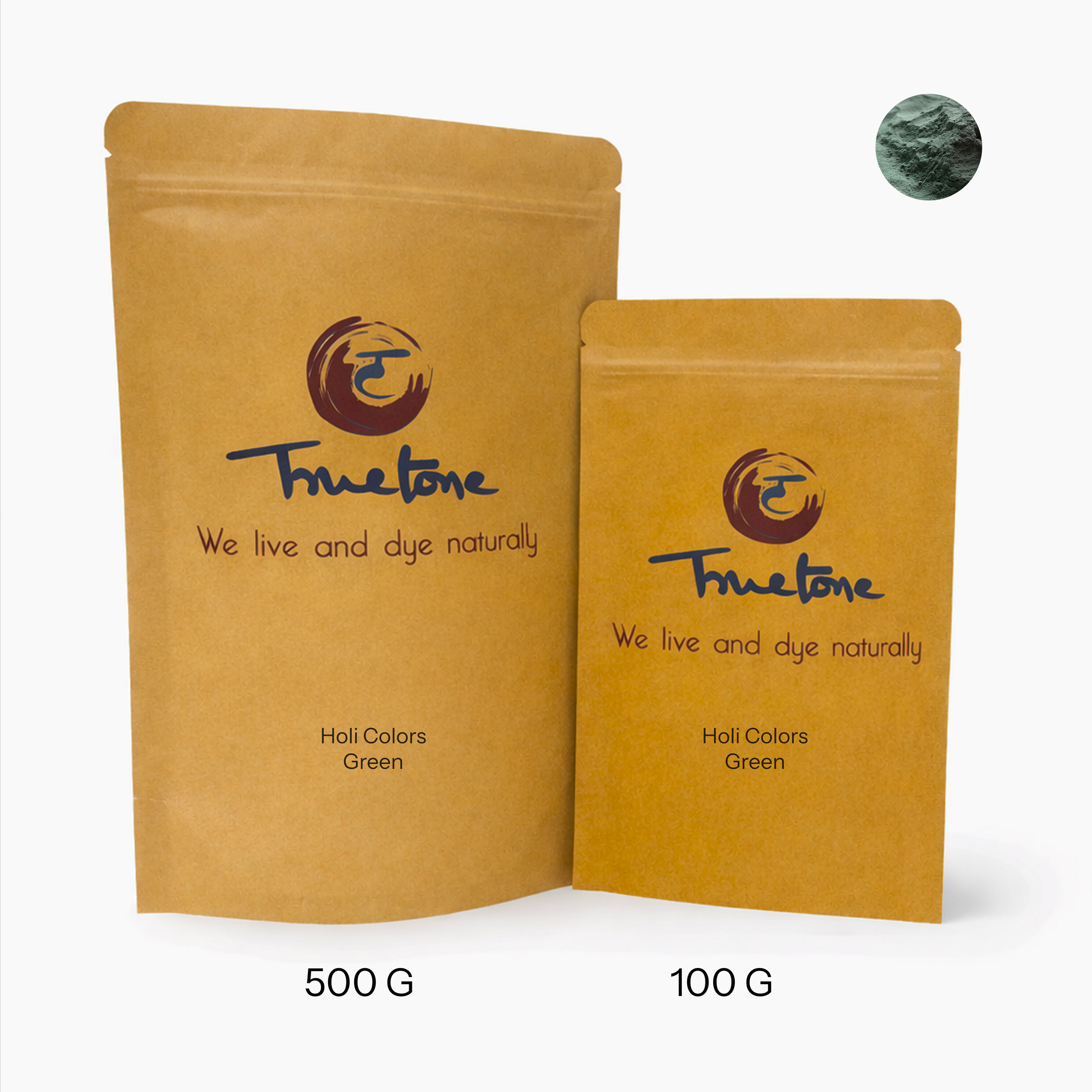 Green | Holi Colors | 100 Gms | 500 Gms | Truetone Ink