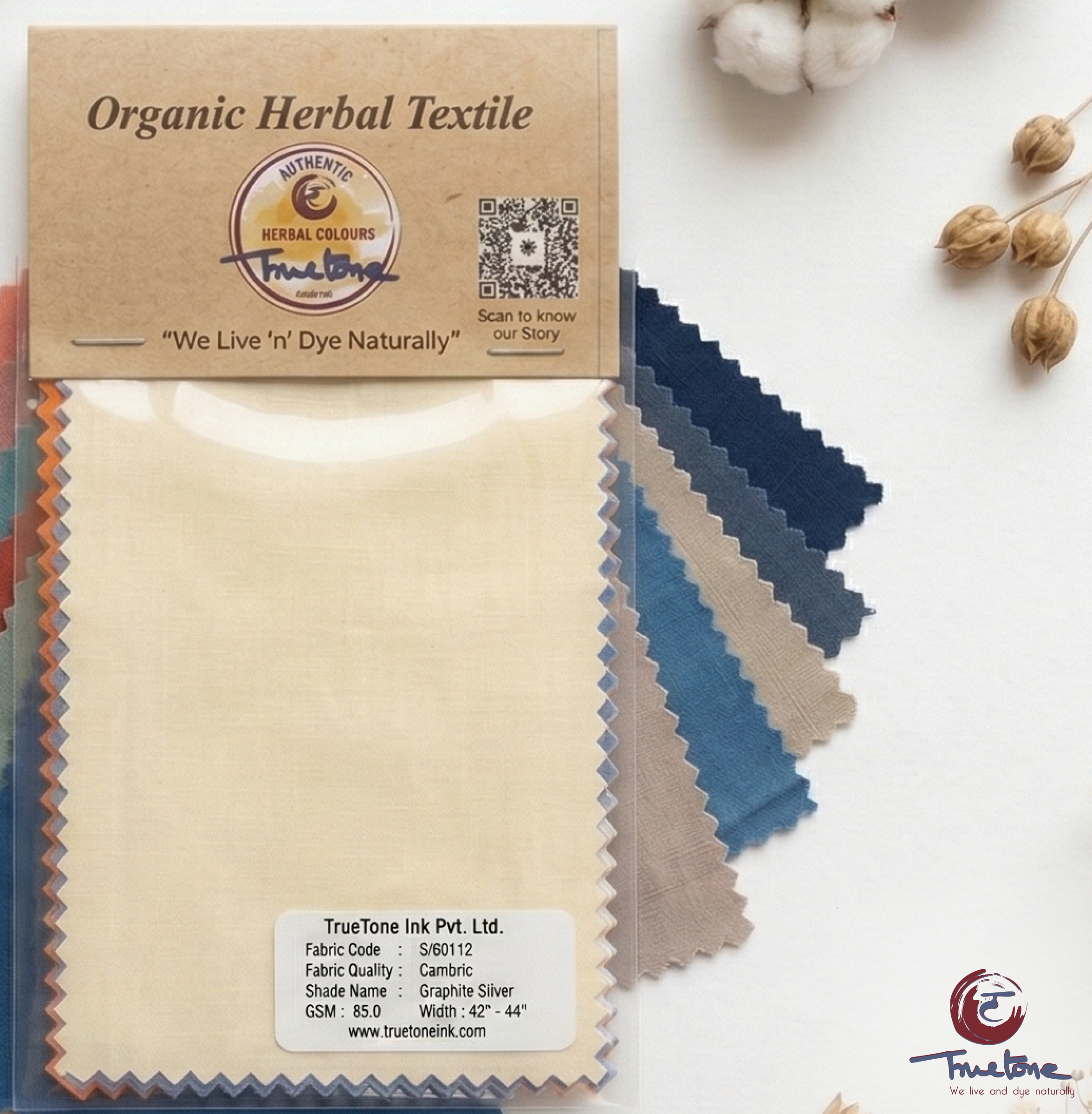 Natural Dye Color Shades Fabric Swatch Set | Truetone Ink