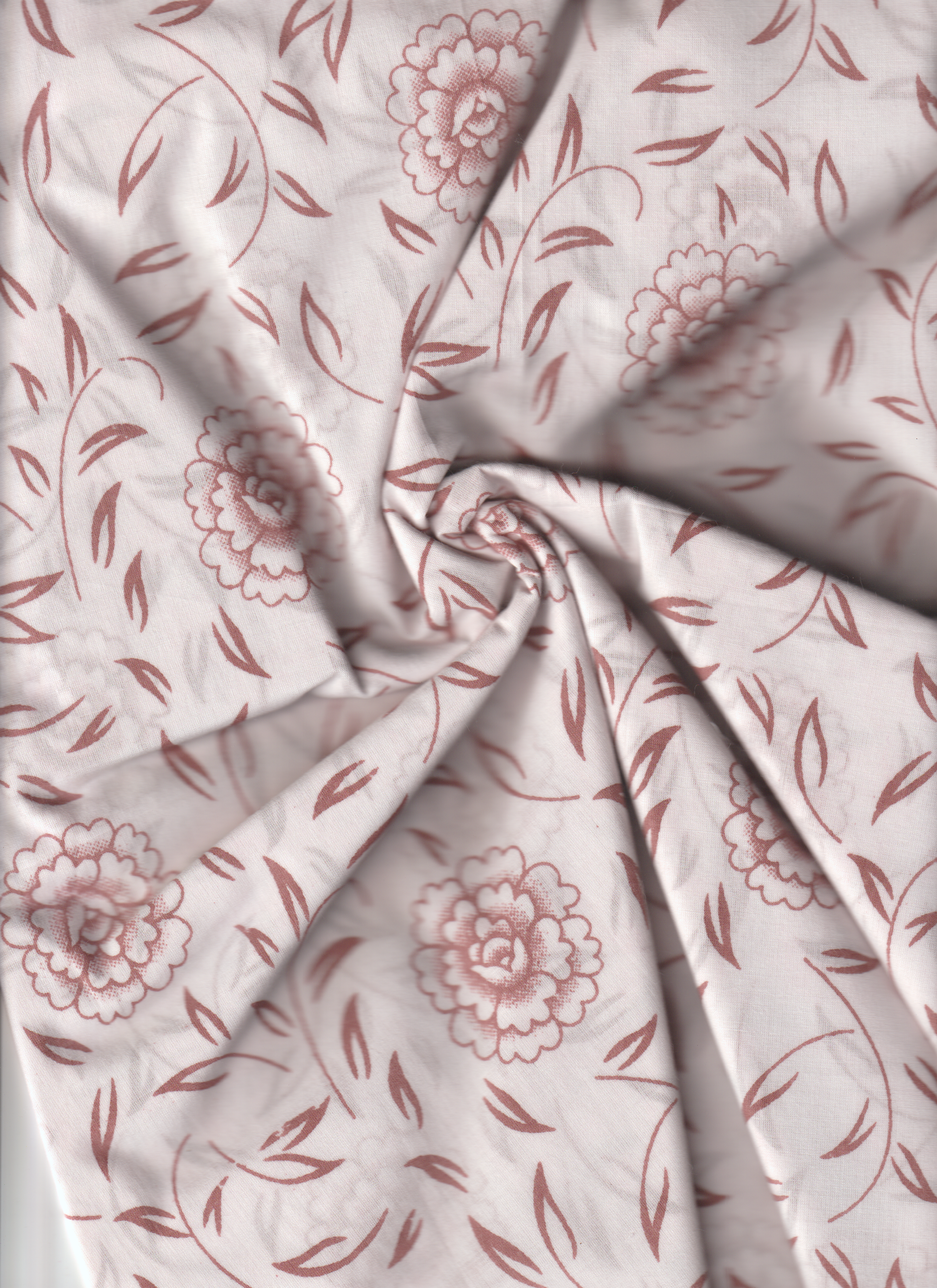 Organic Cotton | Naturally Dyed Screen Printed Fabric Roll | 1 to 2 Meters | Truetone Ink