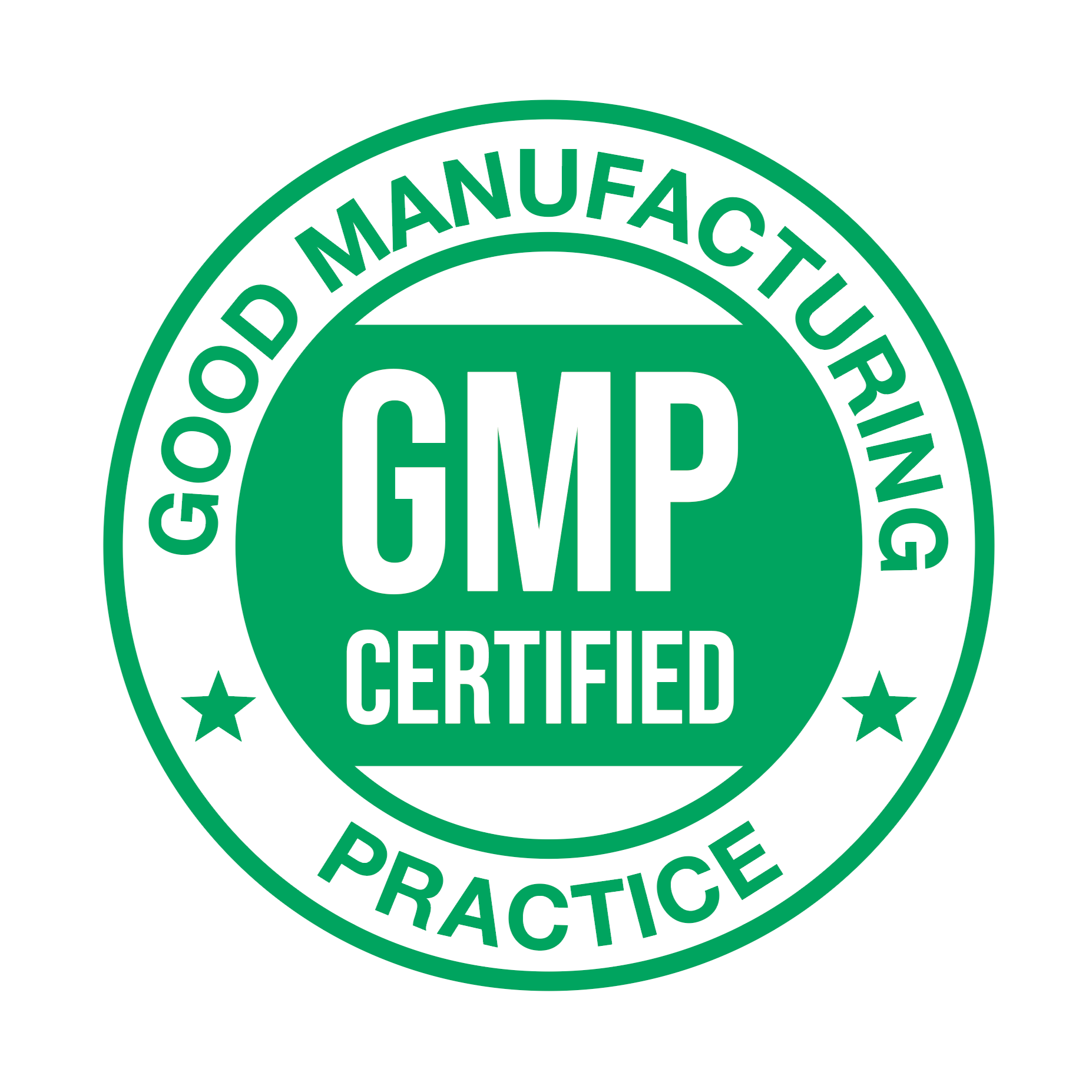 GMP Certified badge indicating Good Manufacturing Practice