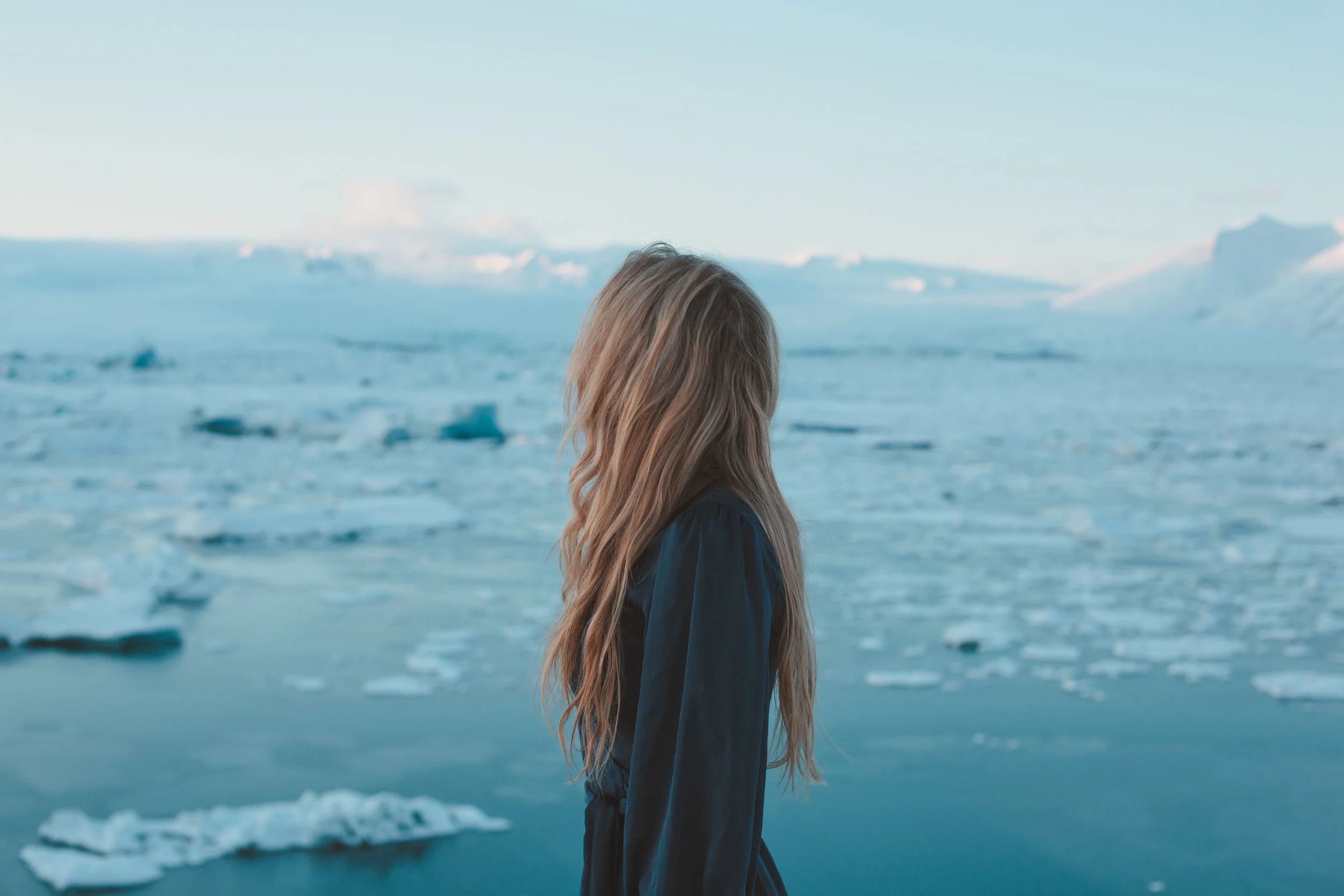 Private tour group exploring a glacier in Iceland