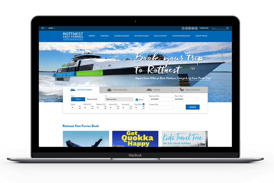 Rottnest Fast Ferries web design
