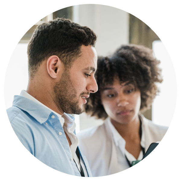 Male junior project manager