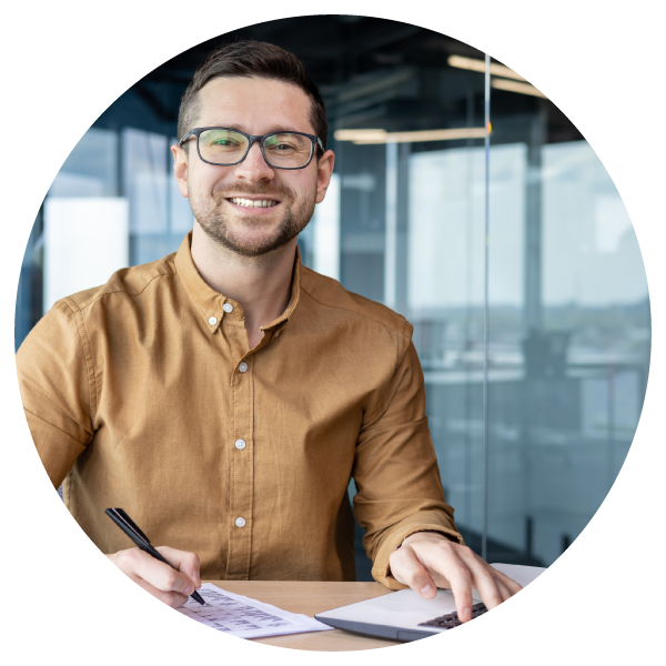 Young male project manager reviewing tasks