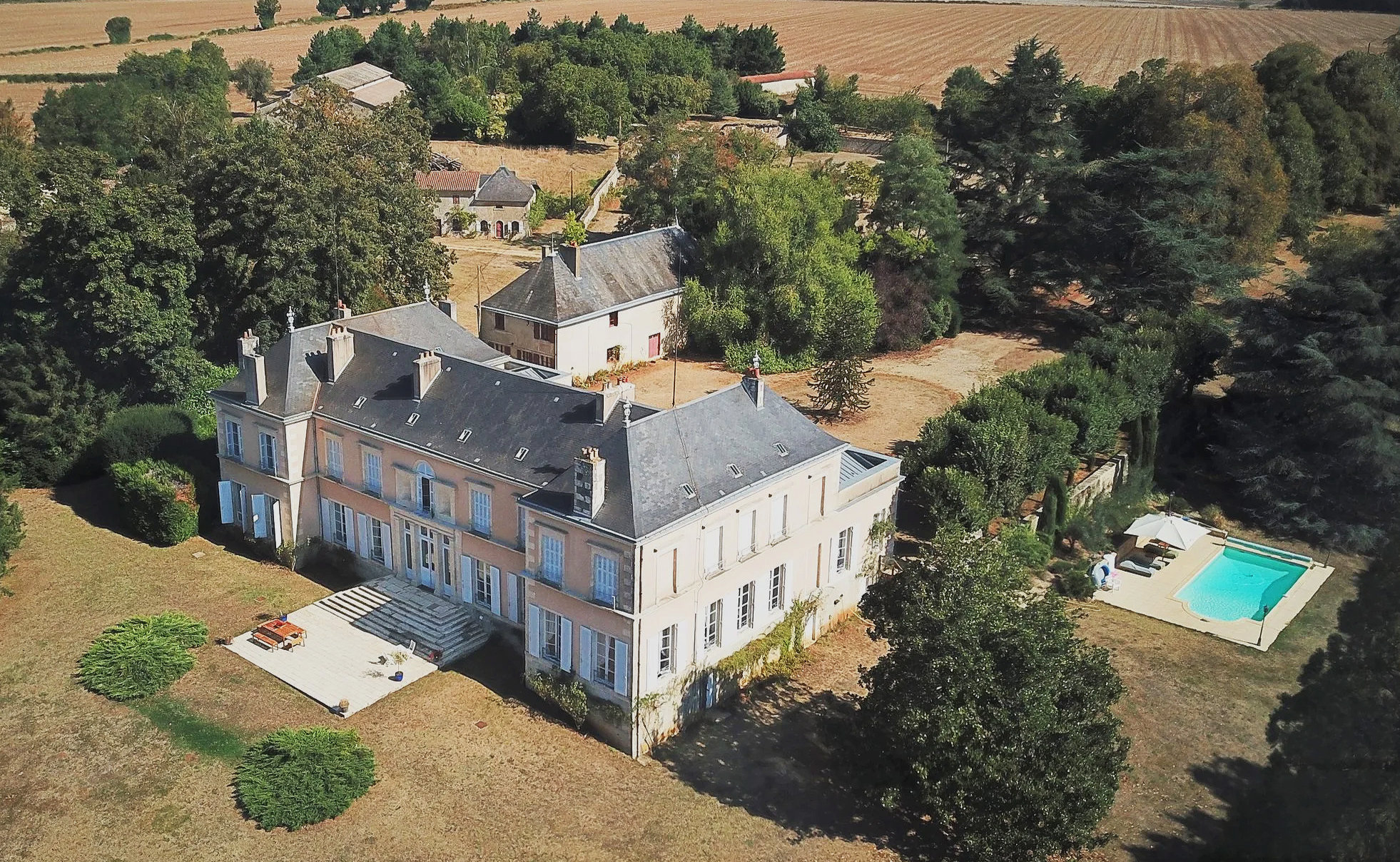 Restored 19th-C Château with Heated Pool