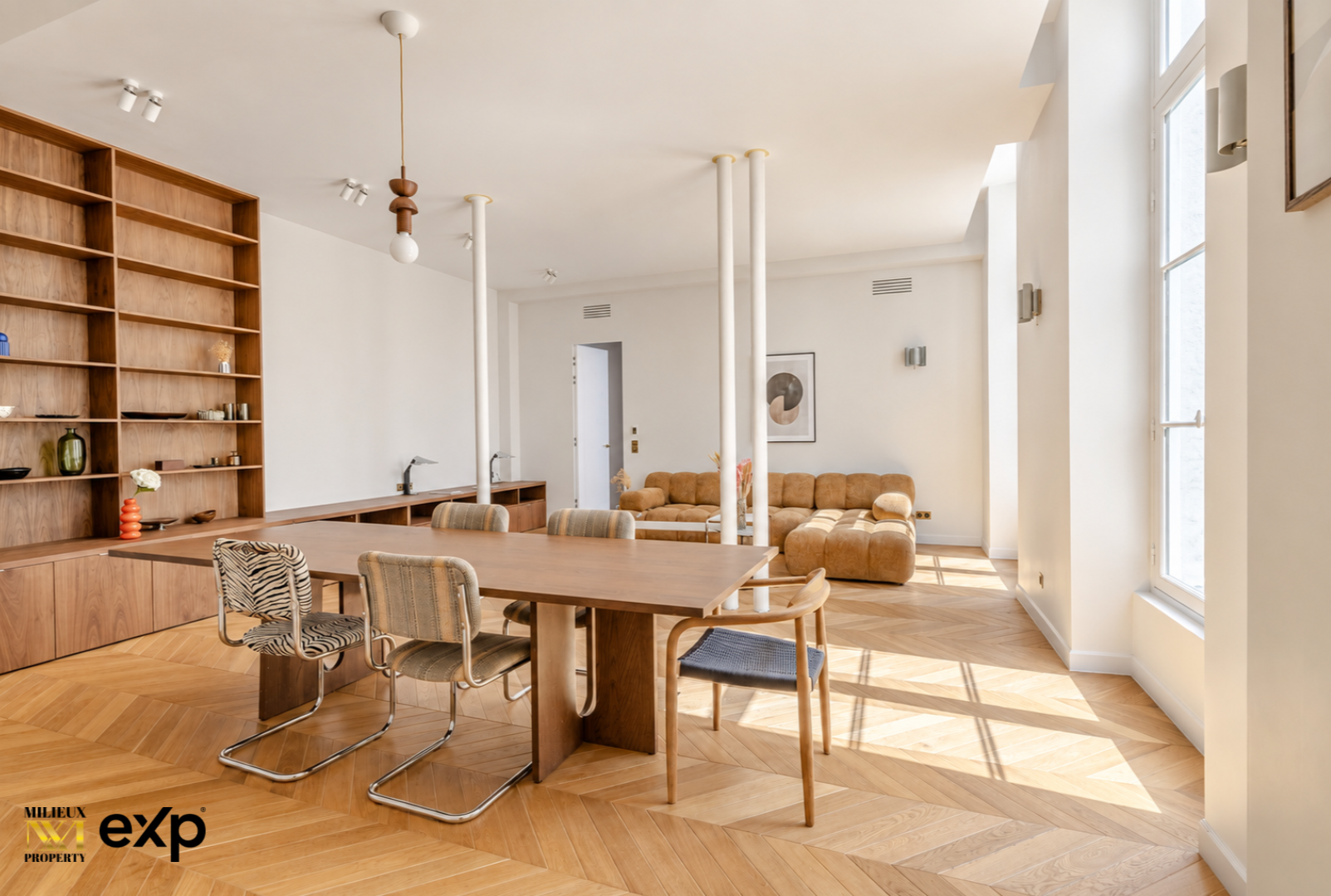 Living Room with Open Kitchen