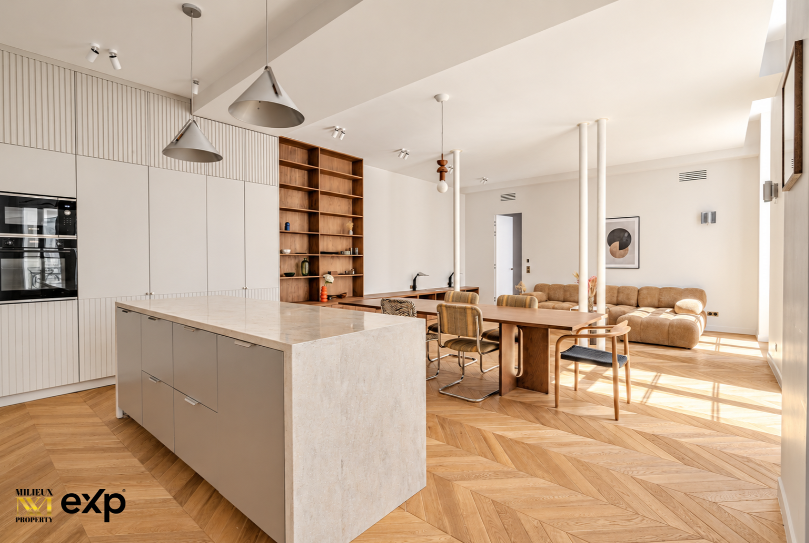 Living Room with Open Kitchen