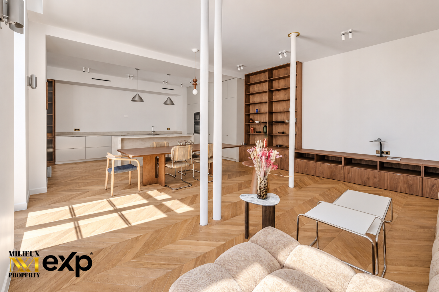 Living Room & Open Kitchen