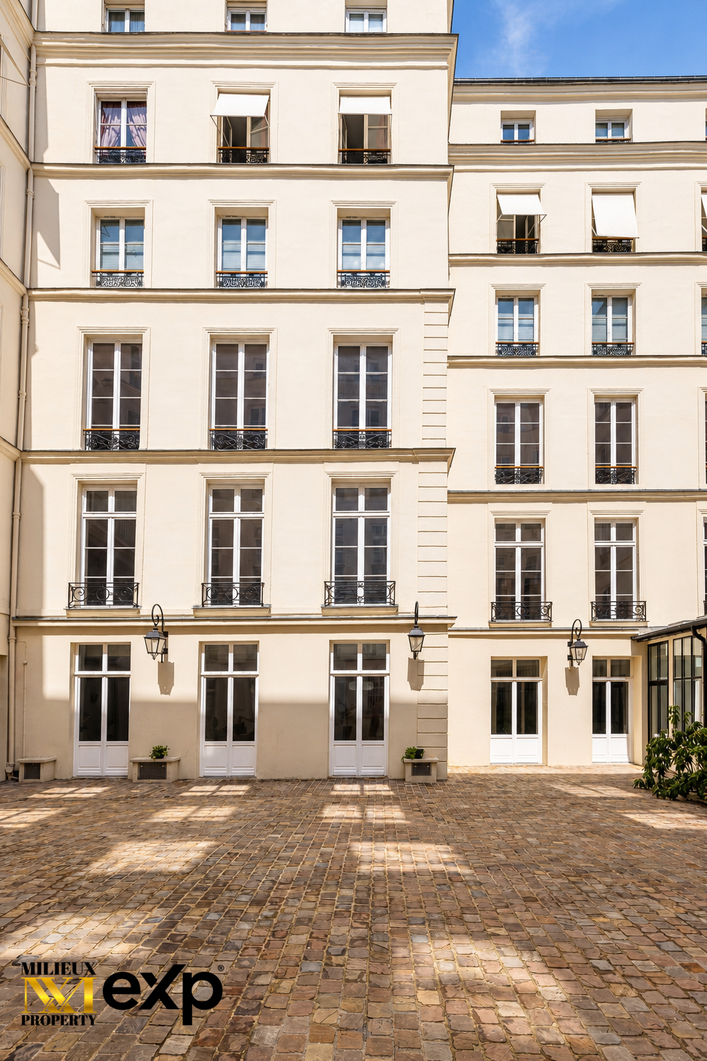 Façade of the Building with Pleasant Interior Courtyard