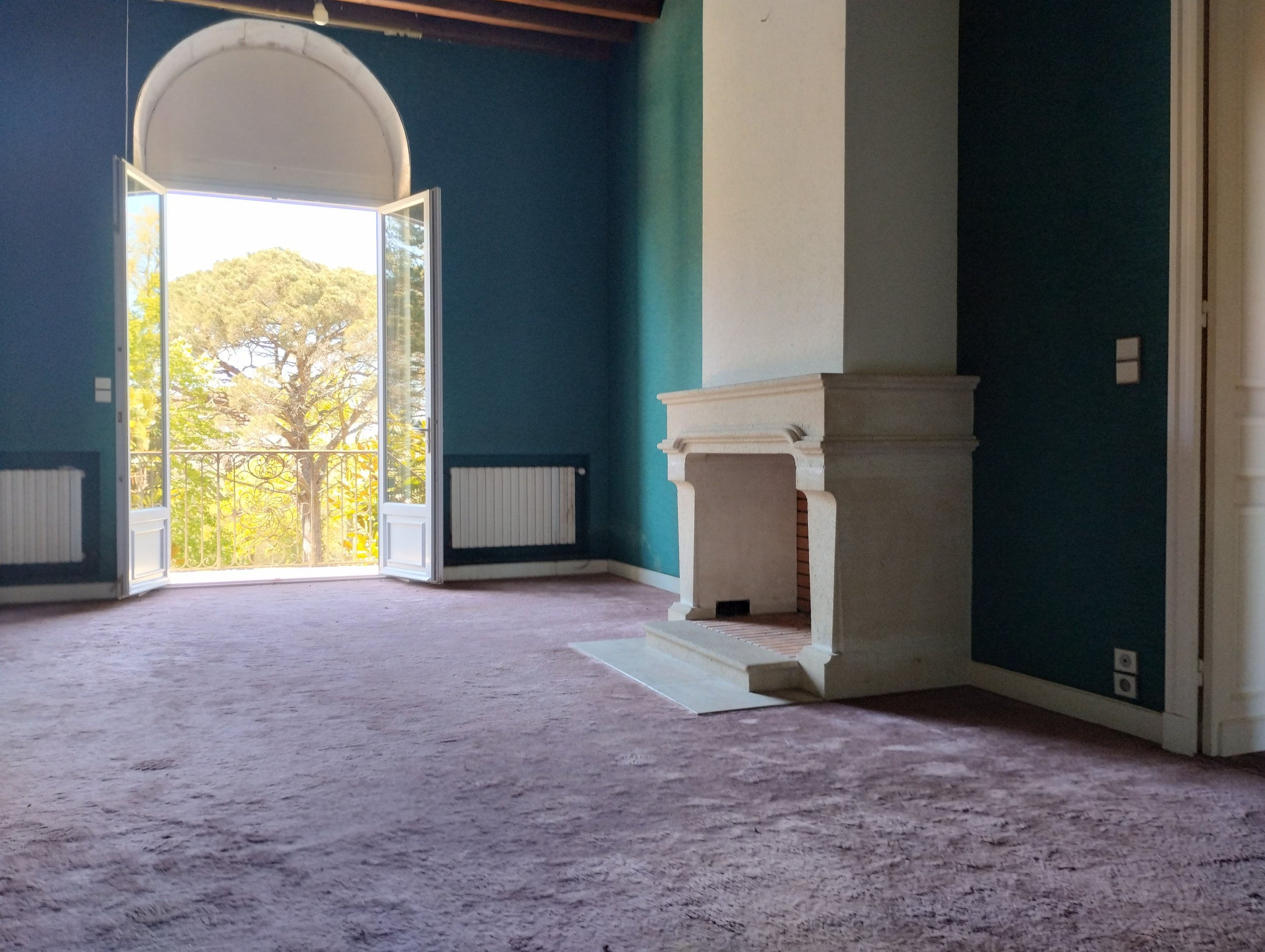 Living Room with Chimney