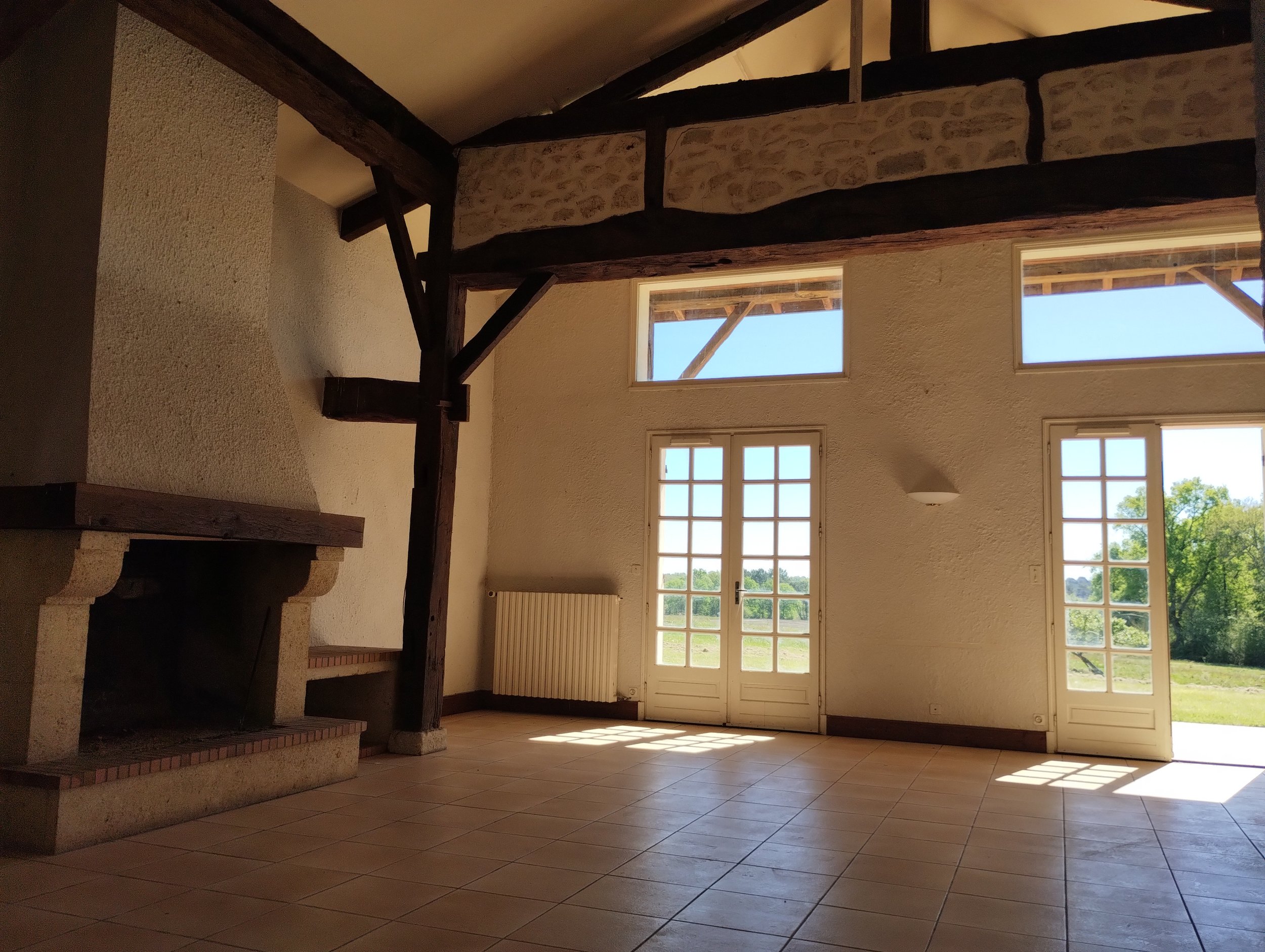 Living Room with Chimney