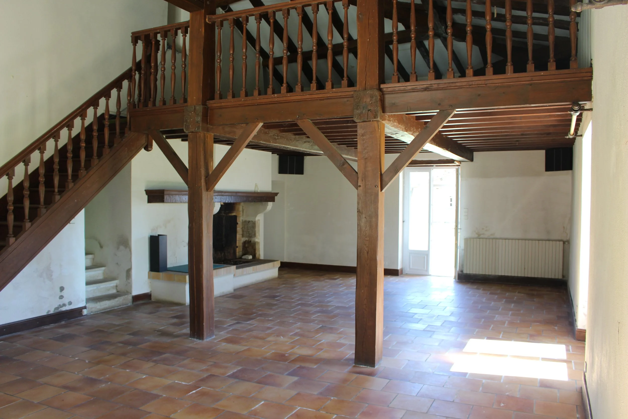 Living Room with Chimney & Mezzanine