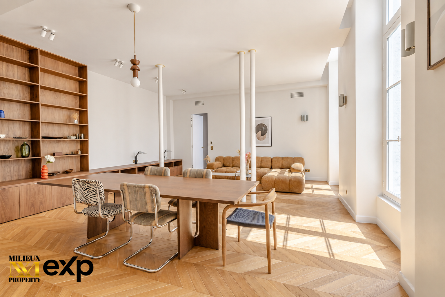 Stylish three-bedroom designer apartment in Paris’s 1st