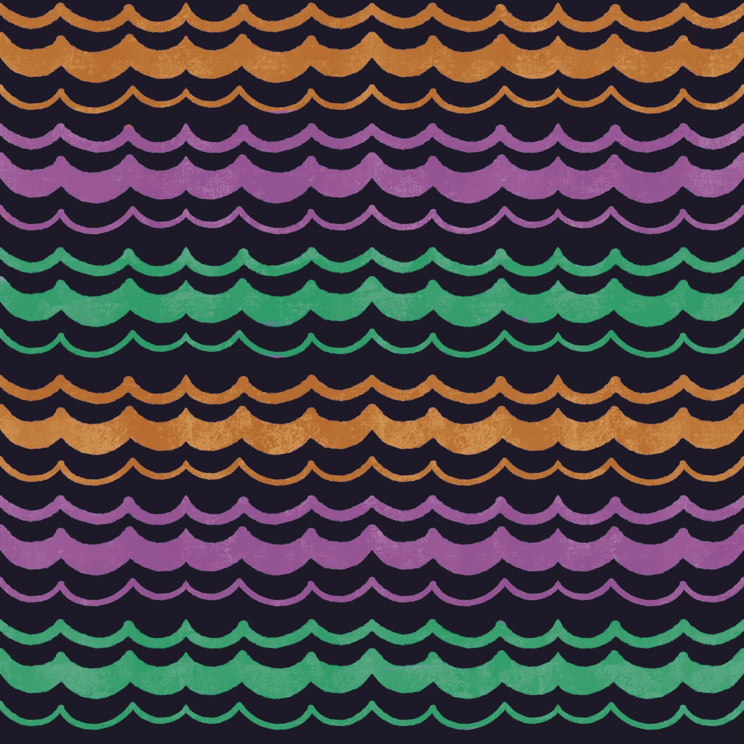 [Précommande] Tissu crétonne/ Vagues pop DARK