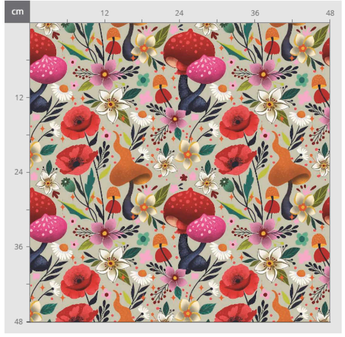 [Précommande] Tissu jersey coton / Champis Fleuris