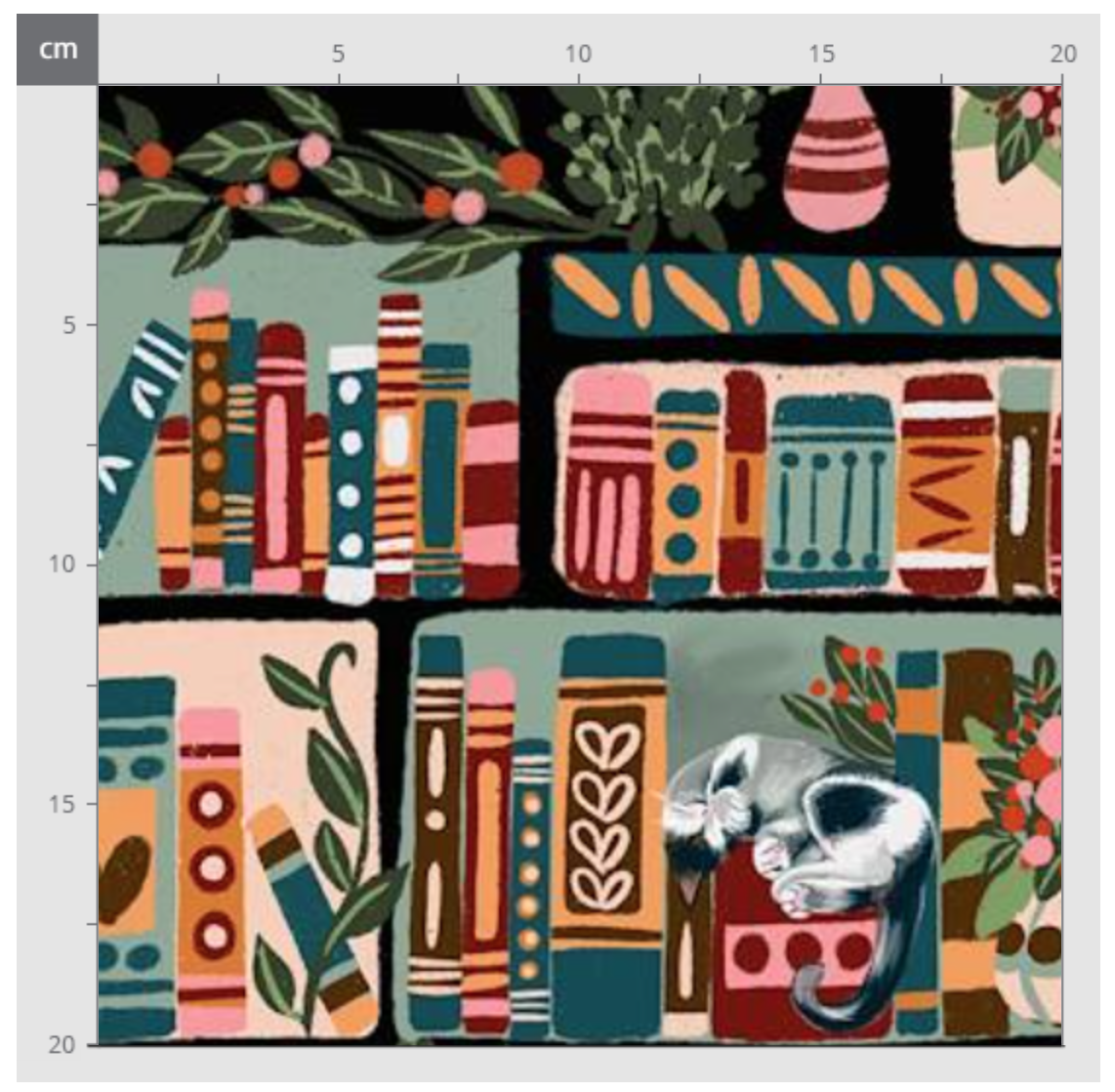 (PRECOMMANDE) Tissu French Terry / Chats de Bibliothèque
