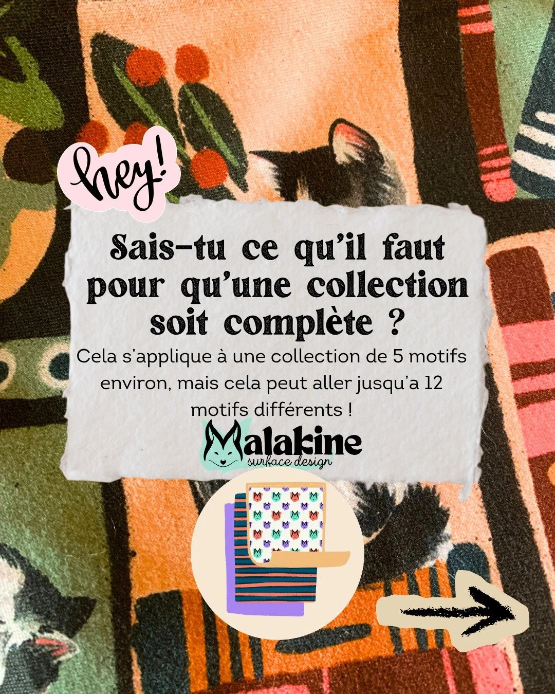 J'aime cr&eacute;er en collection car c'est comme raconter une histoire avec des images, des motifs. Uns histoire que tu pourras interpr&eacute;ter &agrave; ton tour &agrave; travers tes cr&eacute;ations. La derni&egrave;re c'est bien s&ucirc;r celle
