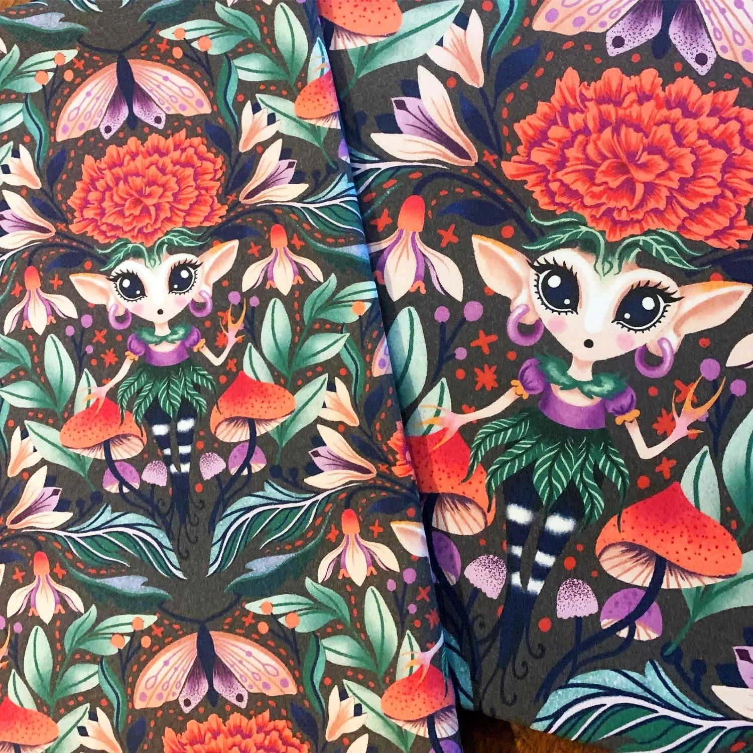 [Précommande] Tissu Jersey de coton / Magical Fairy Forest