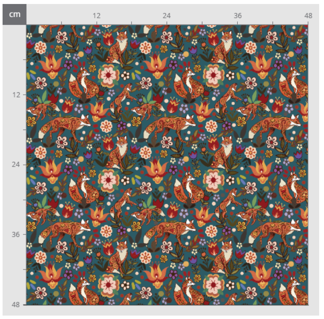 [Précommande] Tissu jersey coton / Jardin de renards