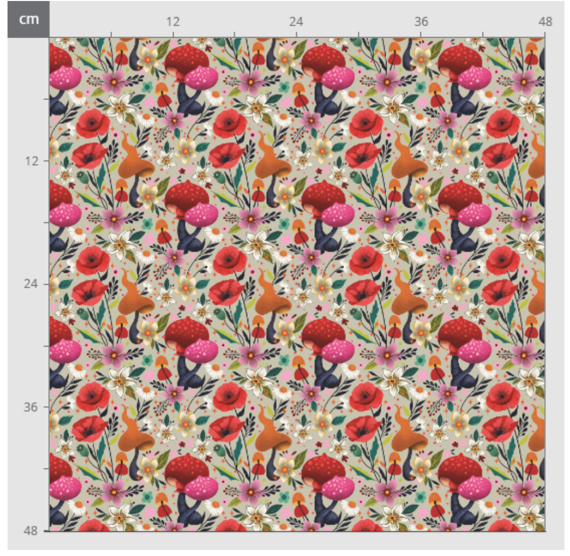 [Précommande] Tissu jersey coton / Champis Fleuris