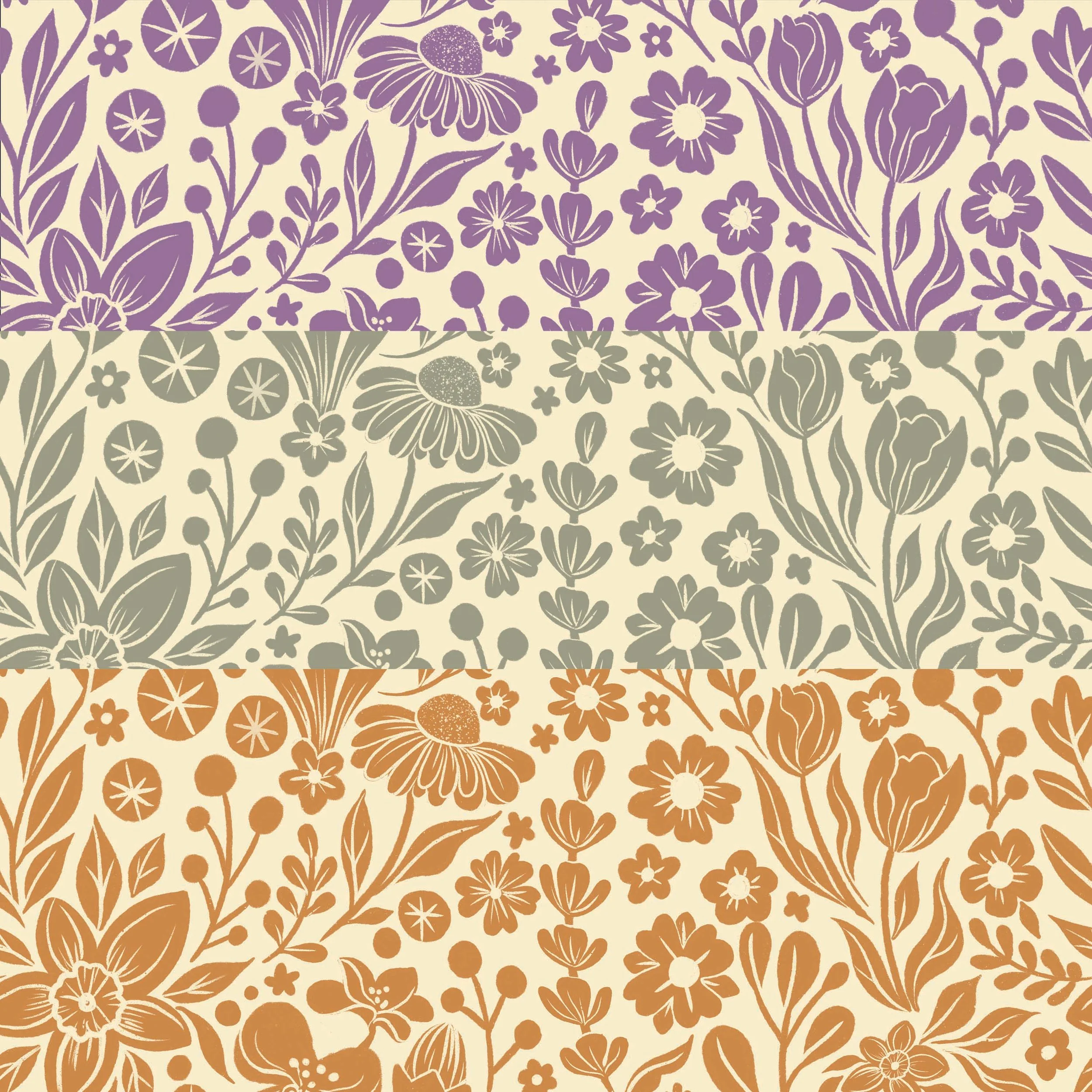 [Précommande] Tissu jersey coton / Jardin de fleurs CREAM (plusieurs coloris)