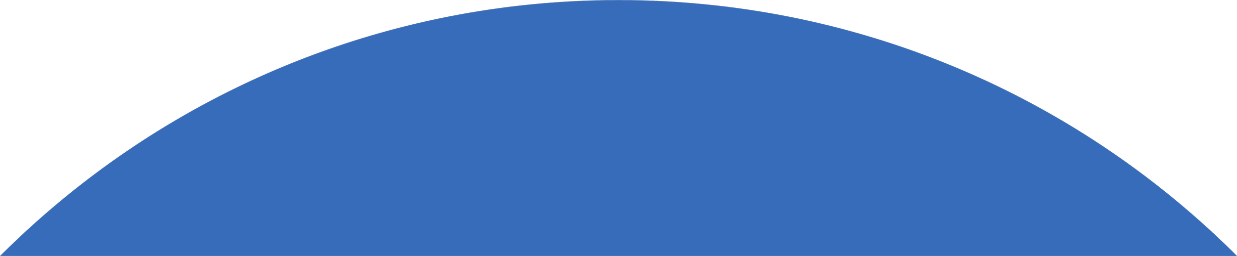 A blue semicircular shape or design on a black background.