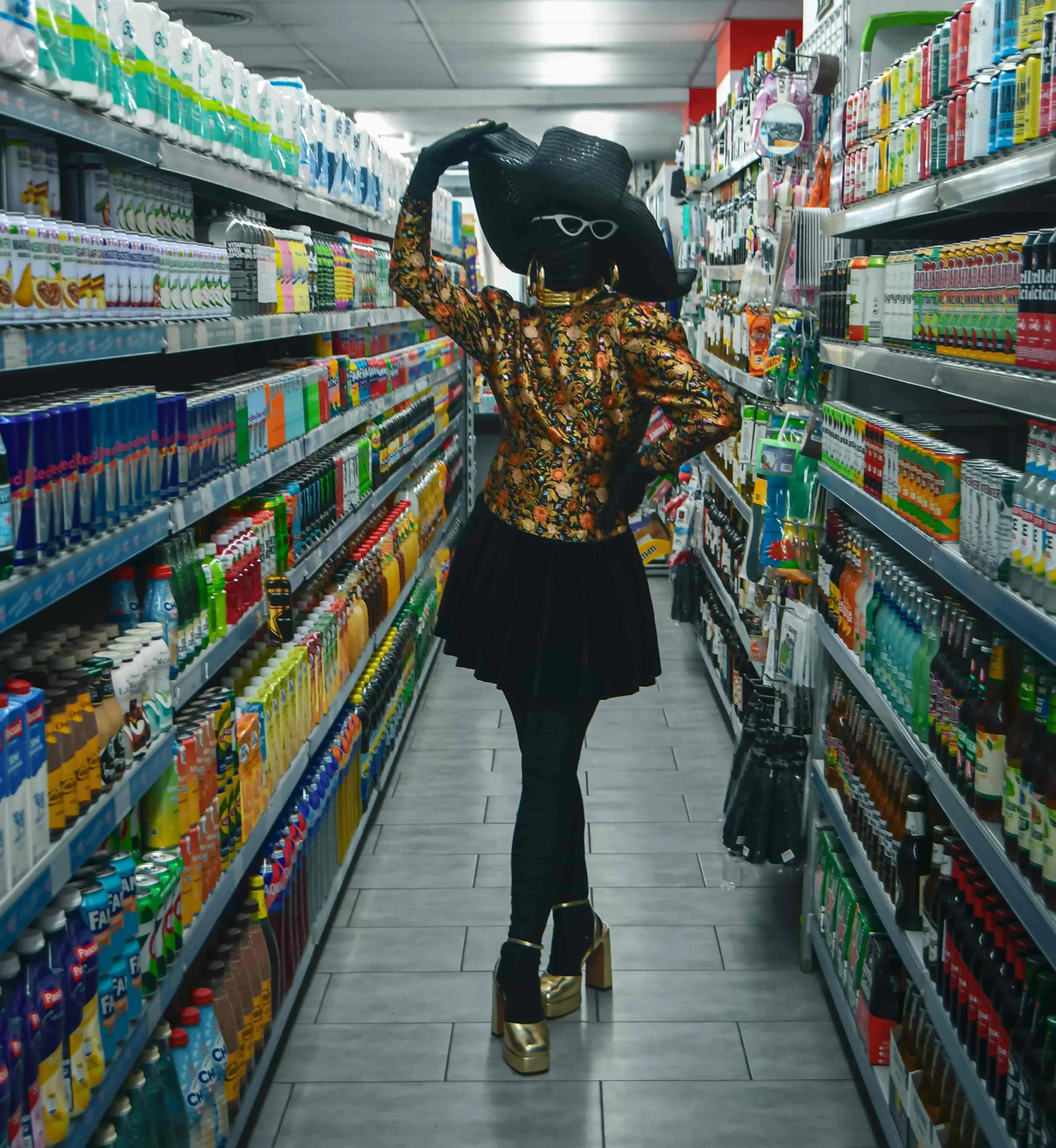 Salma in the supermarket