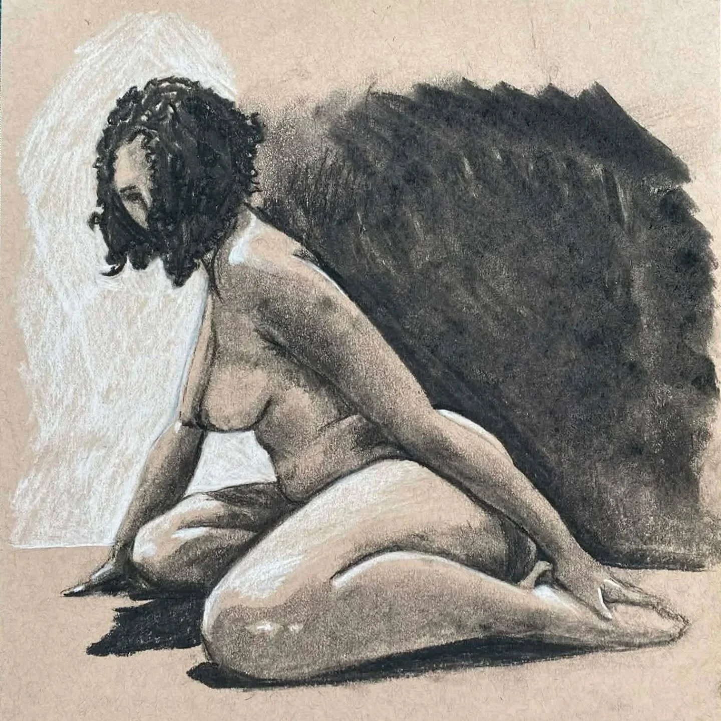 Charcoal on paper.
.
.
.
#artoftheday #figuredrawing #charcoaldrawing #nude #art
