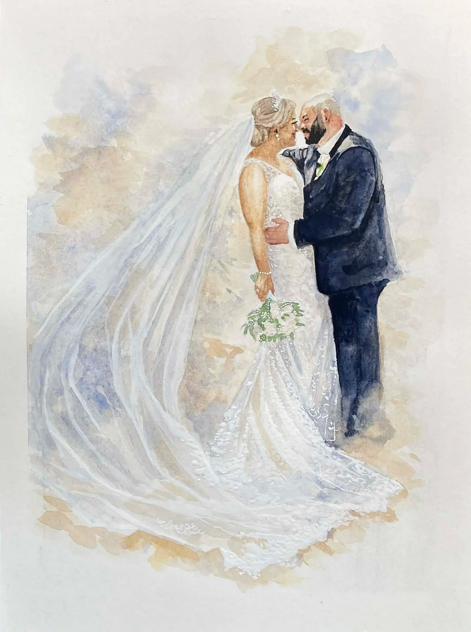 C + E - Watercolour on paper