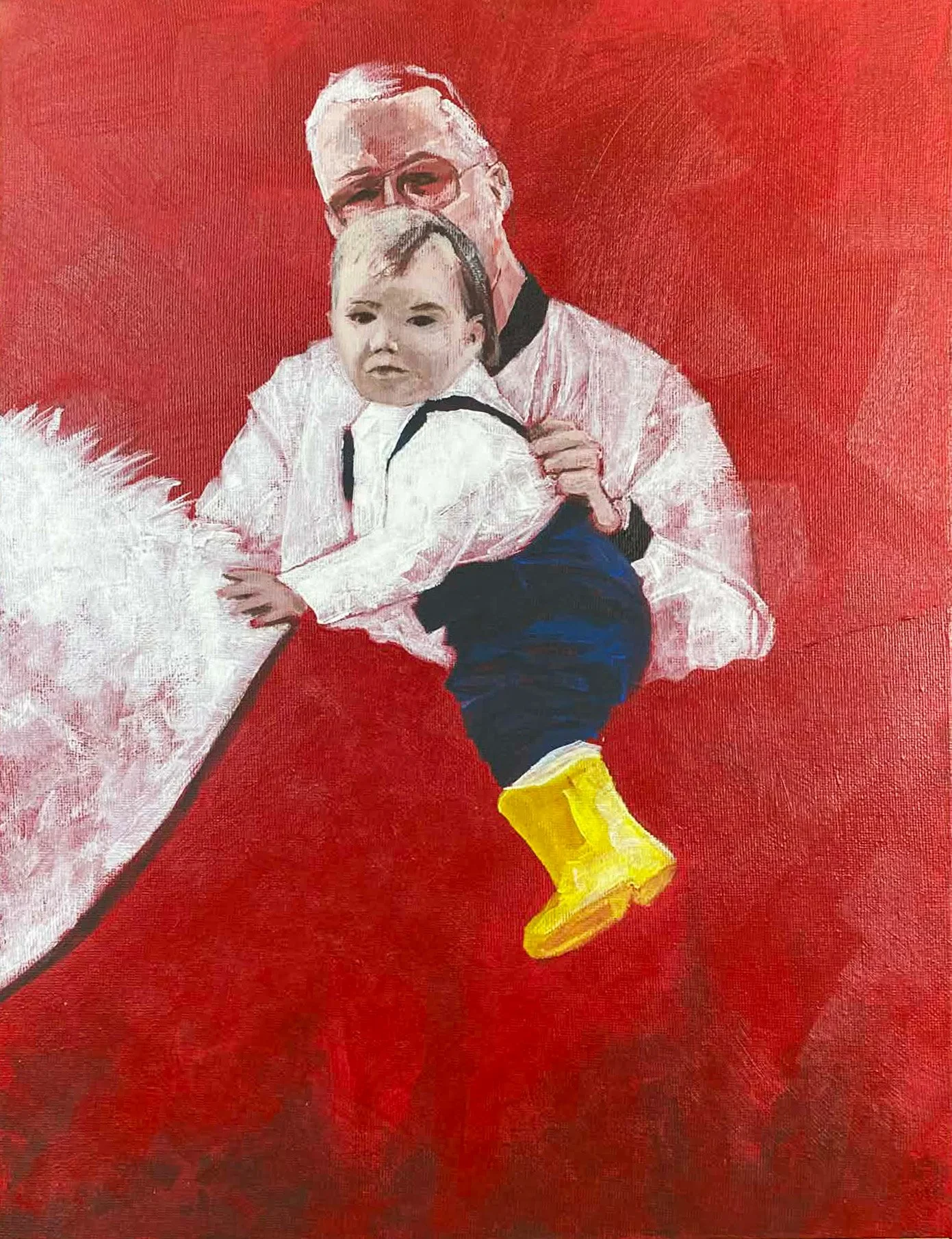 Yellow Gumboots - Acrylic on canvas