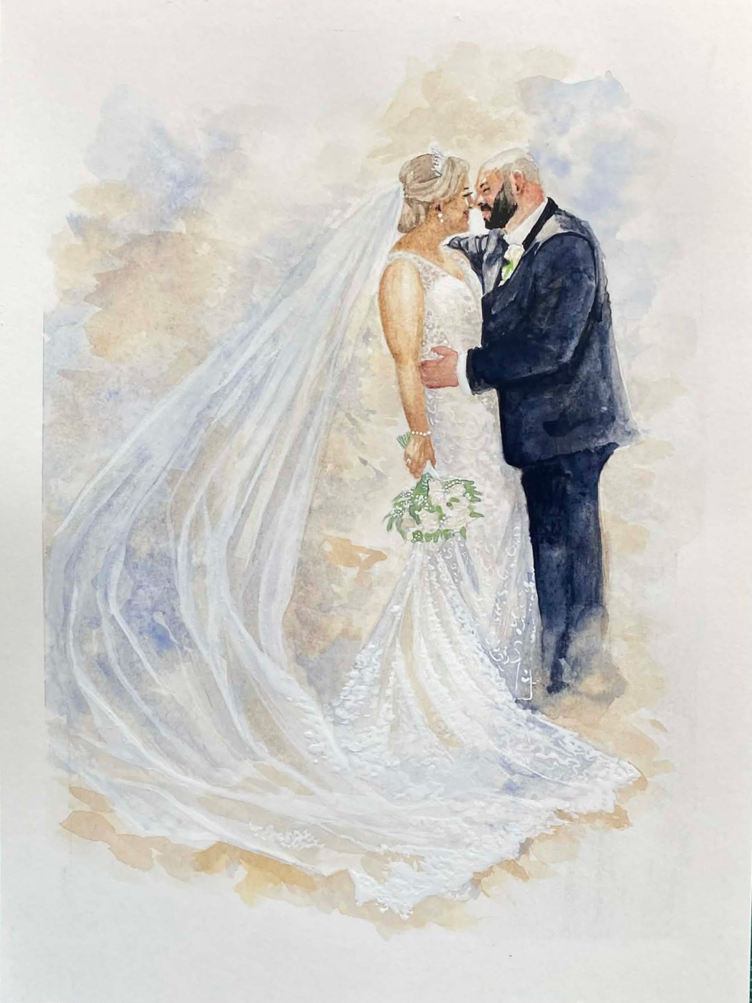 C + E - Watercolour on paper