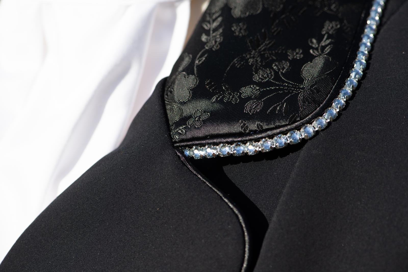 Jacket with Swarovski to combine together with a saddle horse riding
