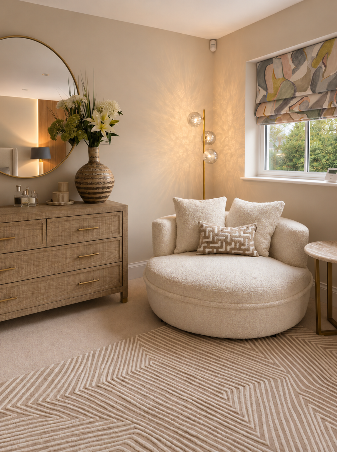 Cosy Neutral Nook with Patterned Roman Blind.png