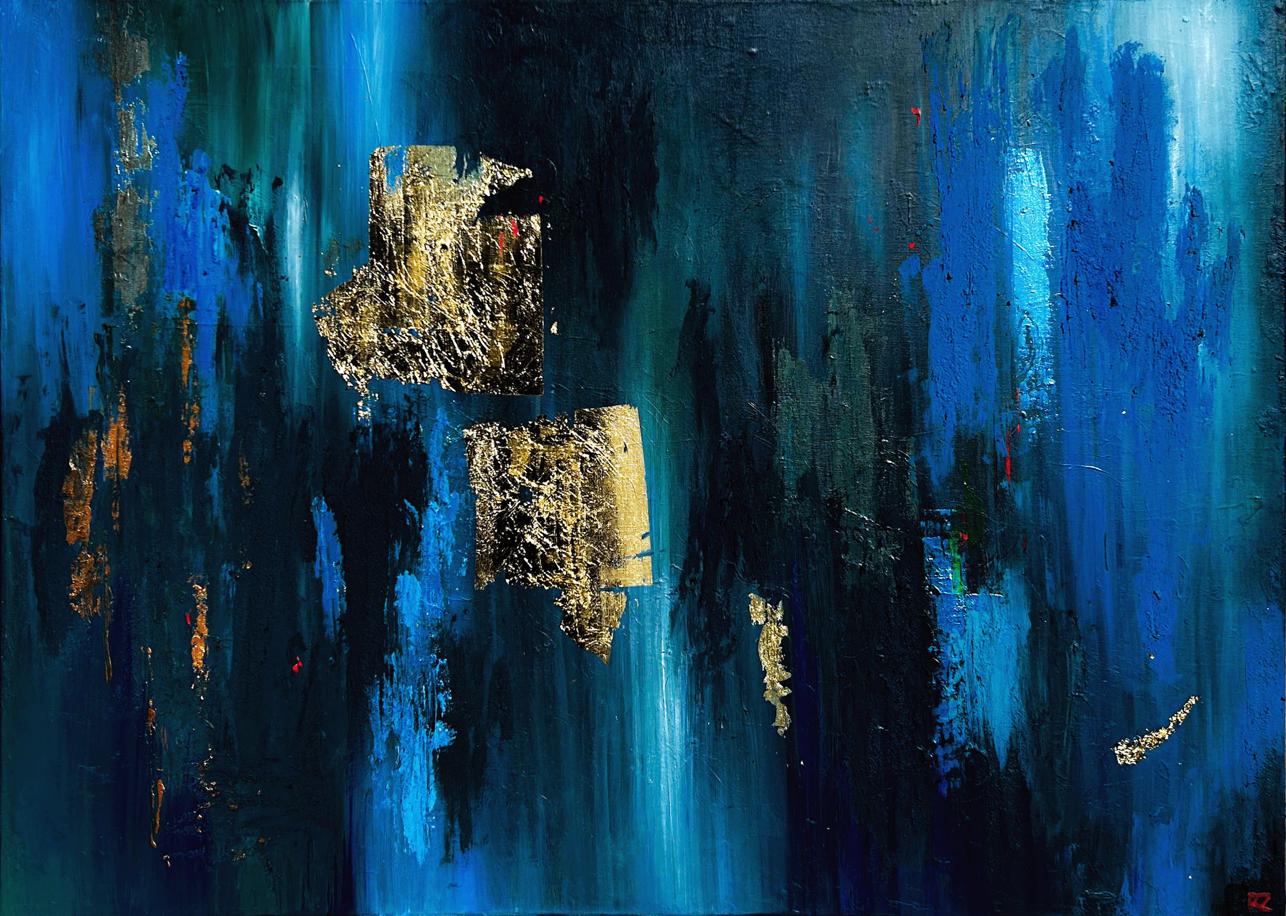 SUBMERGED LIGHT III
Mixed Media on Cotton Canvas
100x70cm