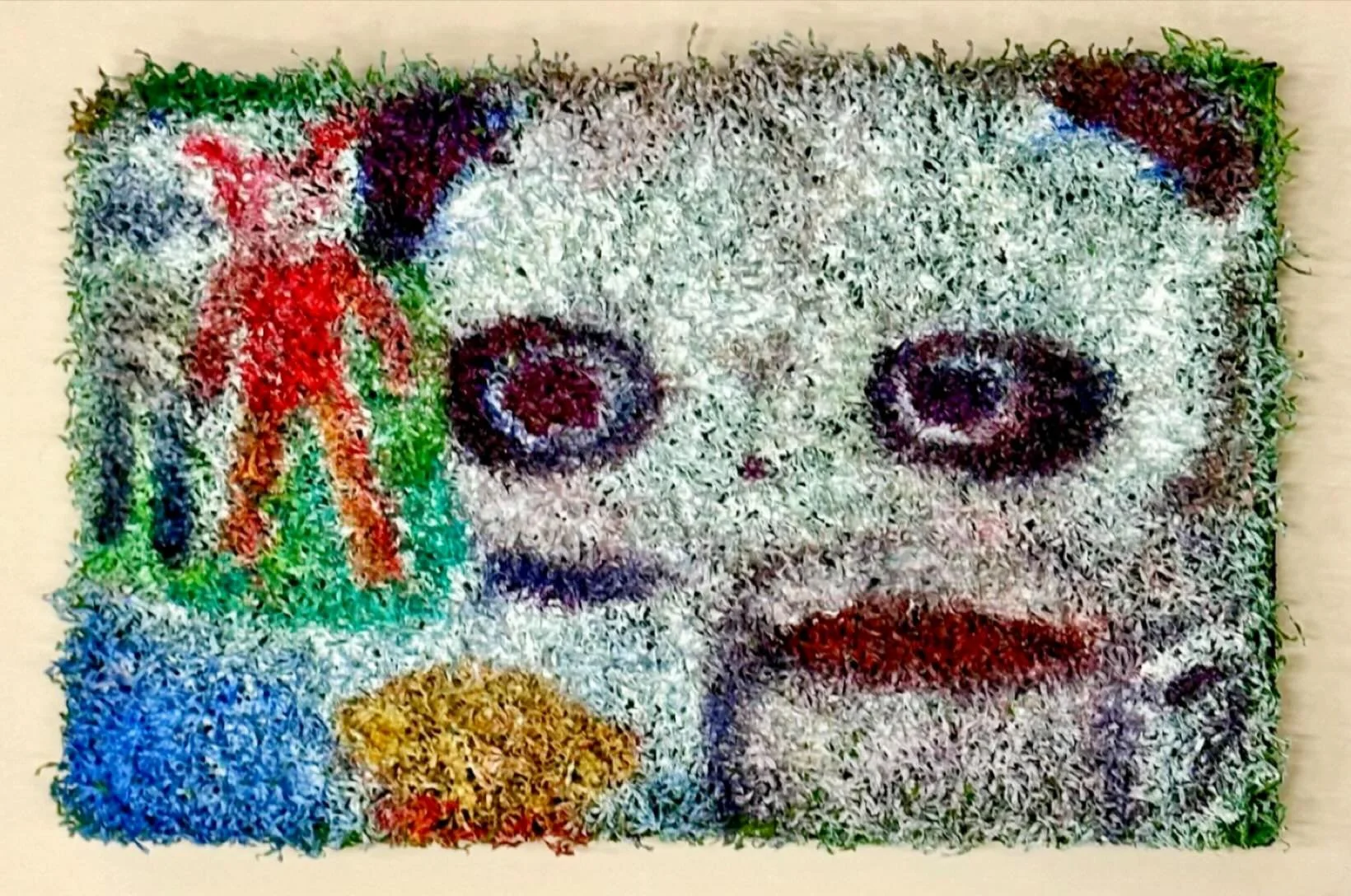 Painting on a little piece of astroturf
10/25