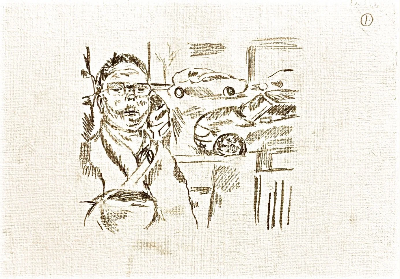 drawings from my ring doorbell (i&rsquo;m going to draw many more) 
different forms of recording