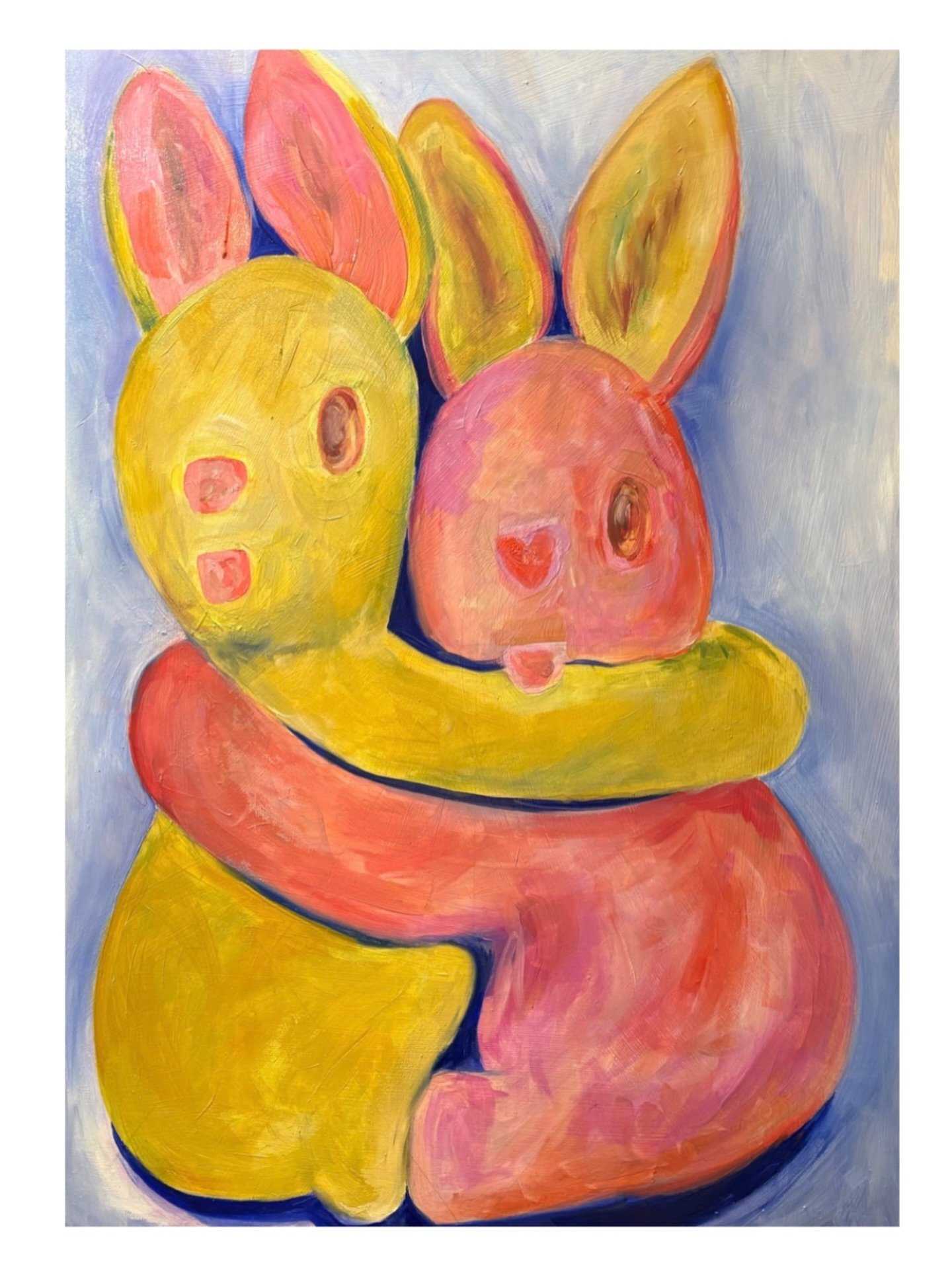 My bunnies with oil on wood
A2 
03/26