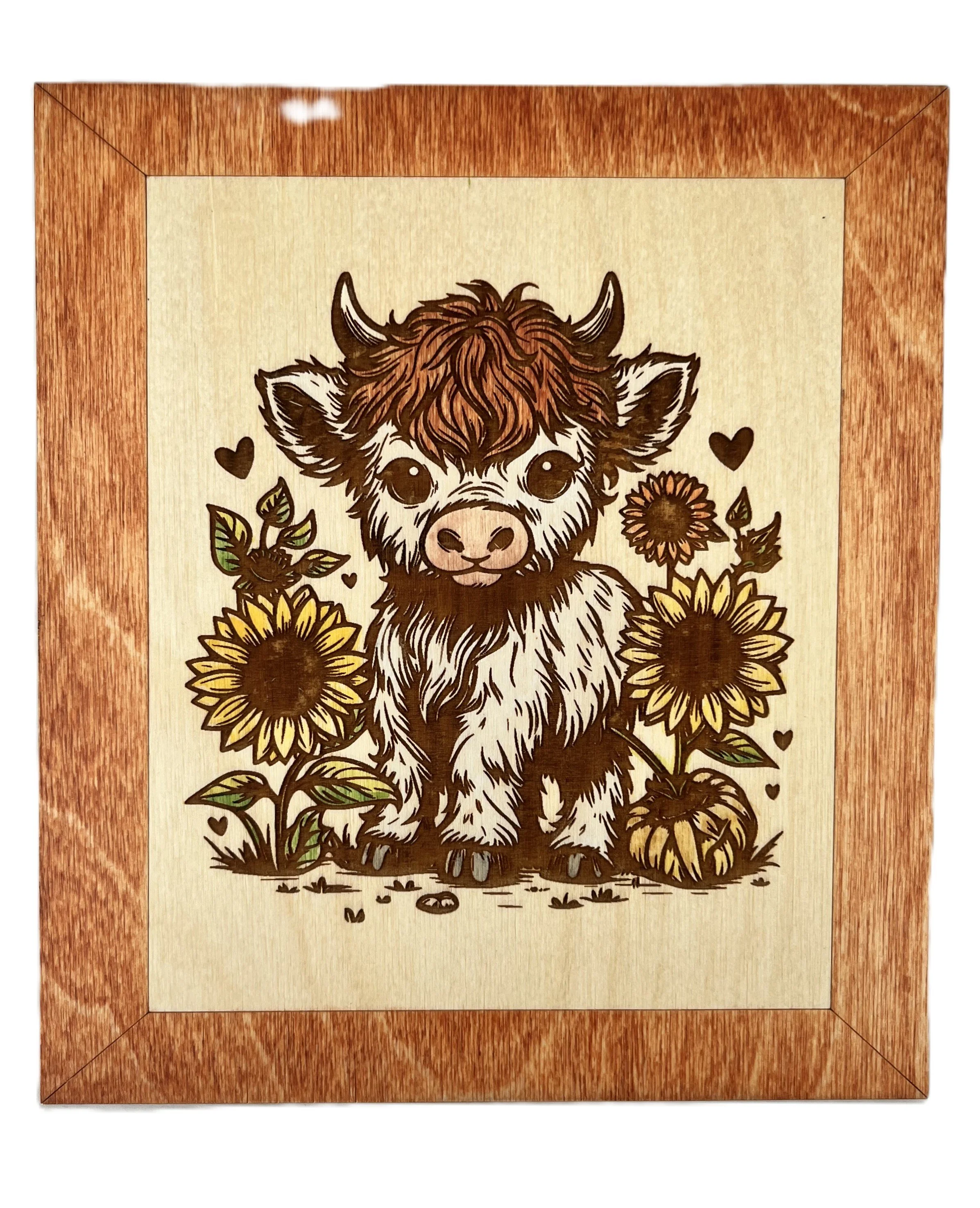 Highland Cow 2  8"x7"