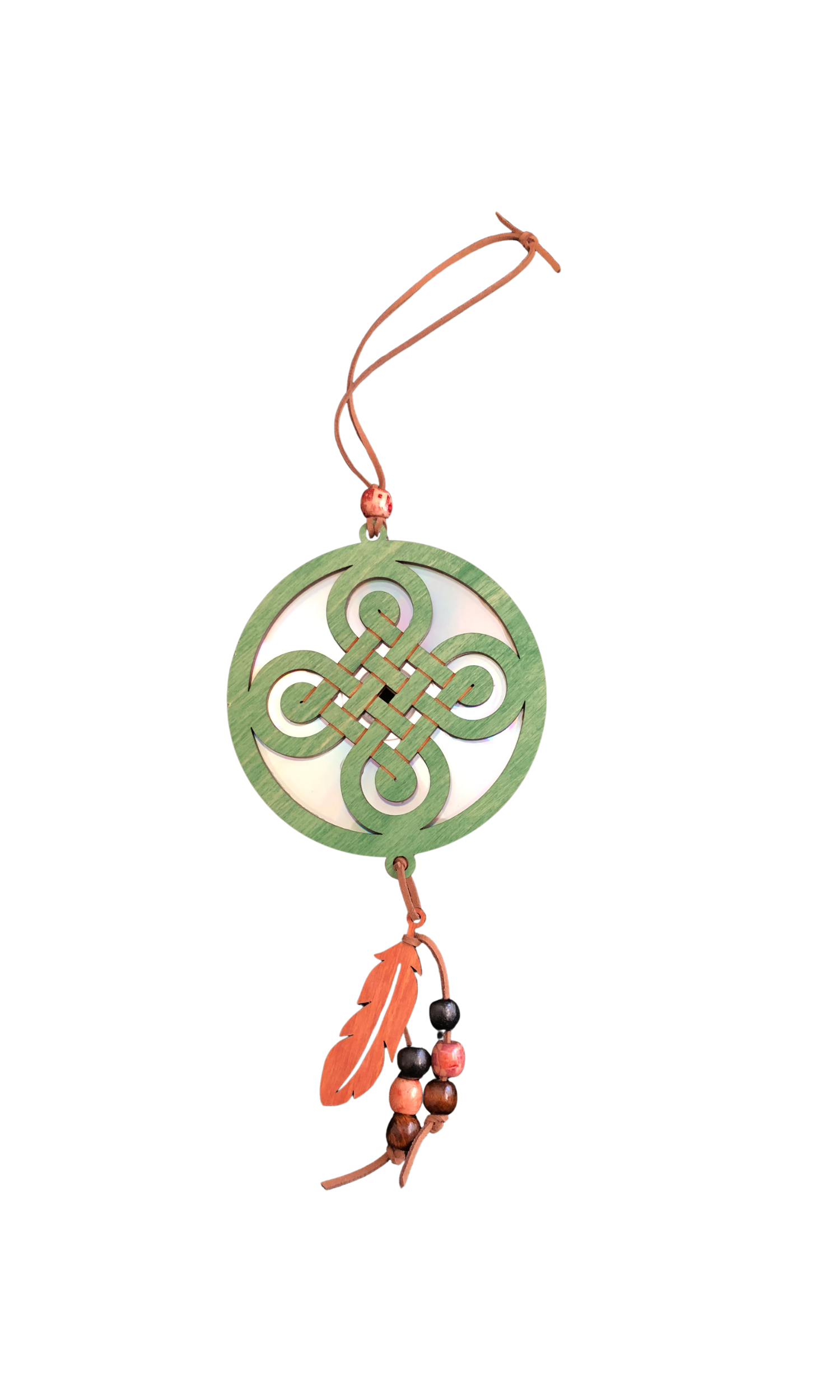 Green Celtic Knot Sun Catcher