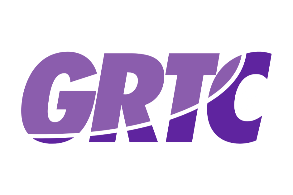 The word "GRIC" in bold purple letters with a white swoosh line cutting through the middle of the text.