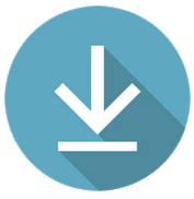 Download icon with downward arrow and tray