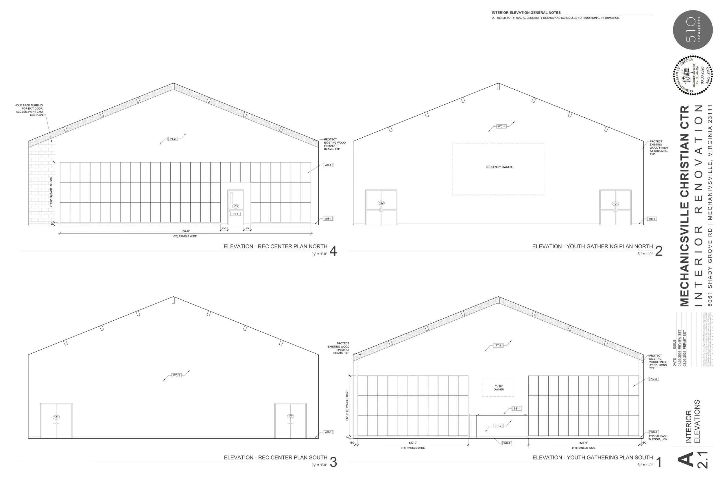 Mechanicsville Christian Center CAD layout – River City Enterprises project