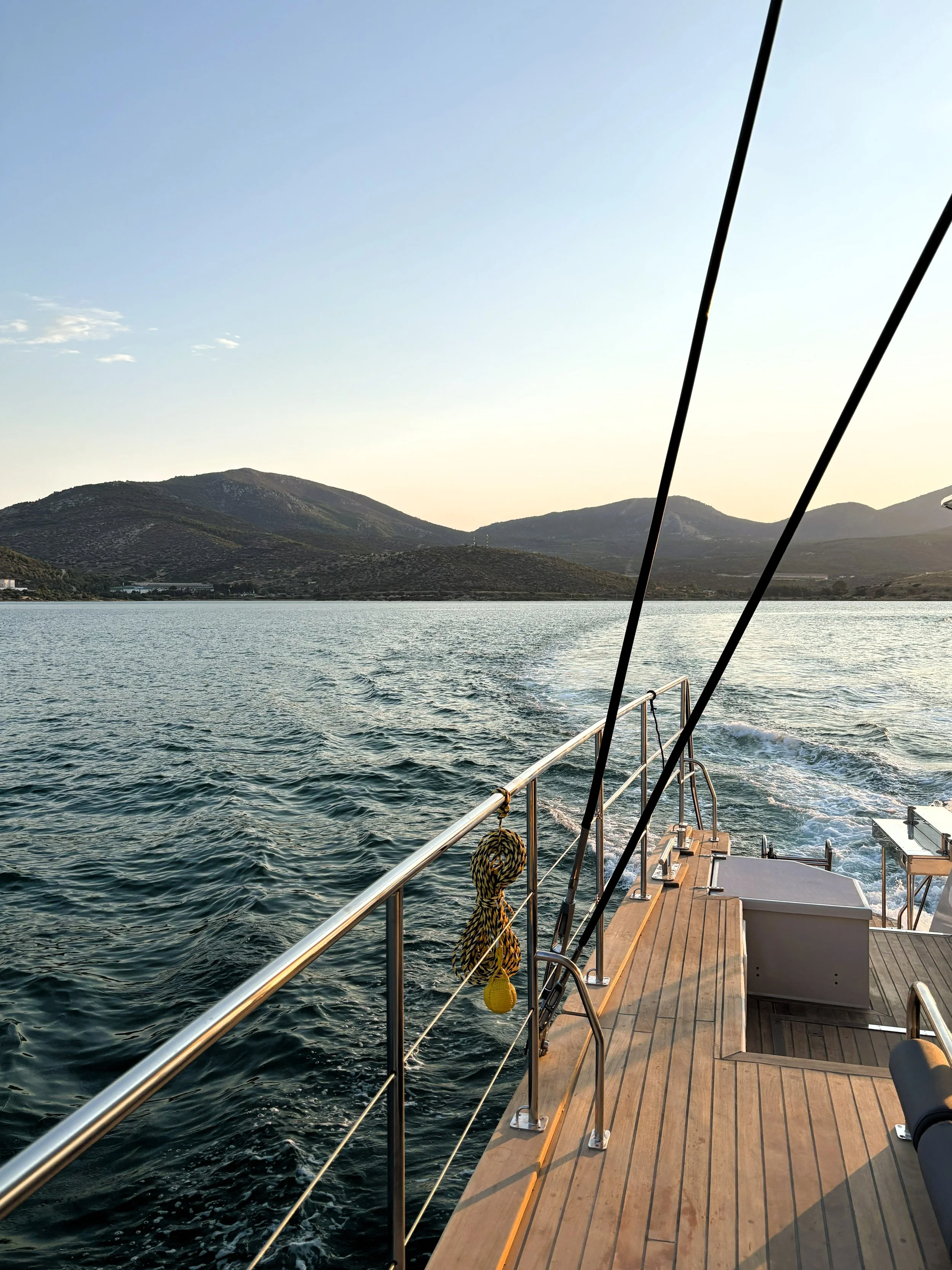 Lovely view from a catamaran.