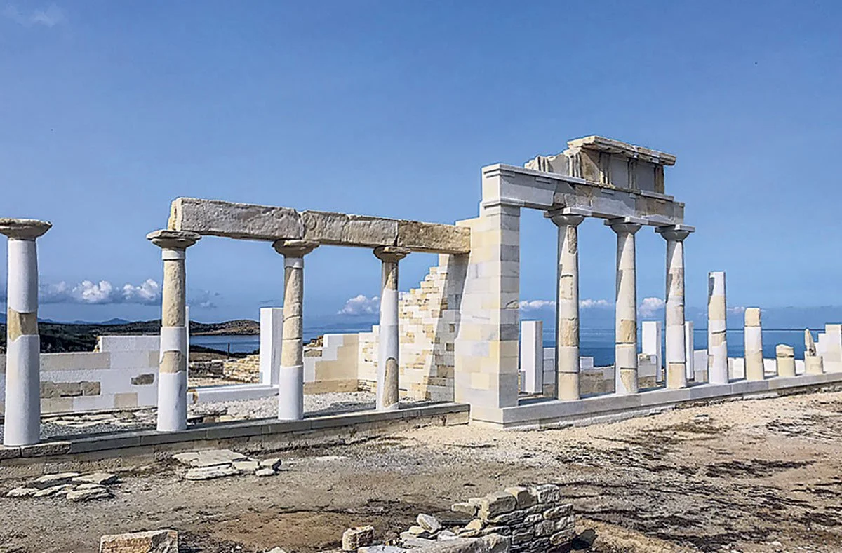 Ancient Greek ruins in Despotiko Island.