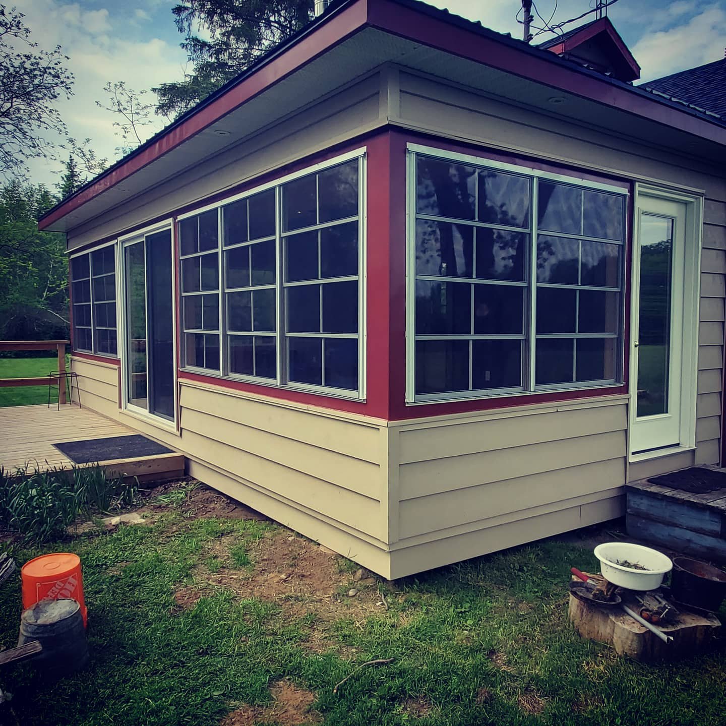 Sunroom with Sunspace Weathermaster Windows