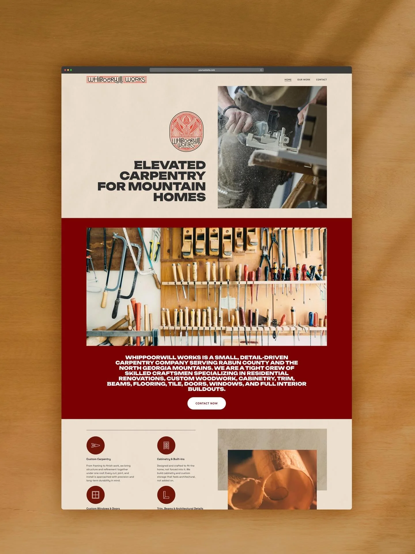 We recently wrapped up a website for our friend and guru of all things carpentry and renovations @whippoorwillworks. Cam is one of the finest craftsman in the North Georgia mountains. He is skilled, detailed, thoughtful and pours an insane amount of 