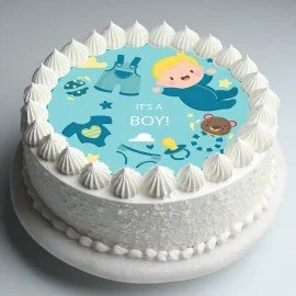 It's A Boy Photo Cake