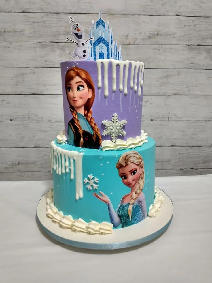 Frozen Elsa Anna Step Cake