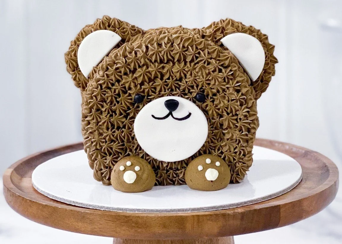 Furry Brown Bear Top Forward Cake [500 G]