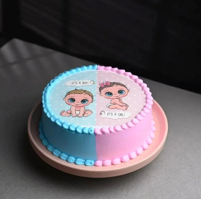 Baby Shower Photo Cake